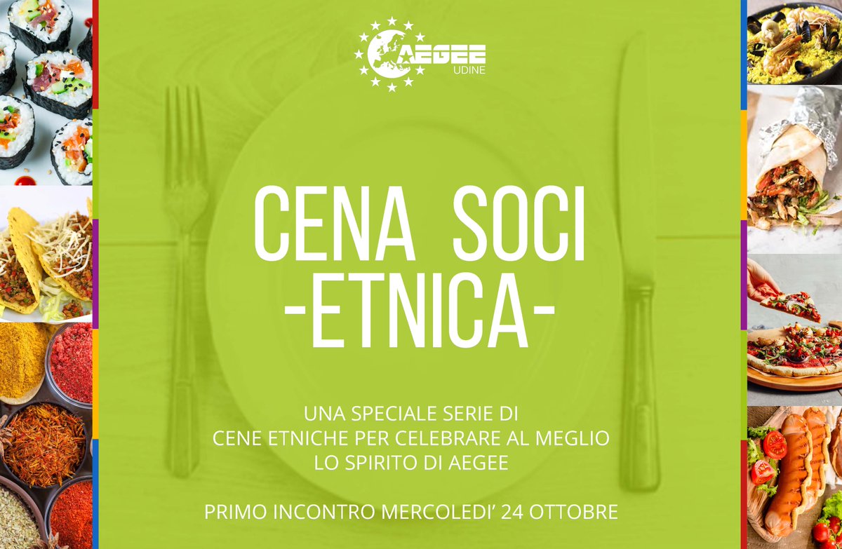 AegeeUdine's tweet photo. cena etnica per soci una volta al mese ognuna in un ristorante diverso. Da mercoledì 24/10, all'indiano "Himalaya Indian Restaurant" di Udine. Un mix tra aegeeans e cibo, cosa chiedere di meglio!Per poterci organizzare vi chiediamo di compilare il form  https://t.co/CKtBSOtu0G https://t.co/aLM7pceE0G