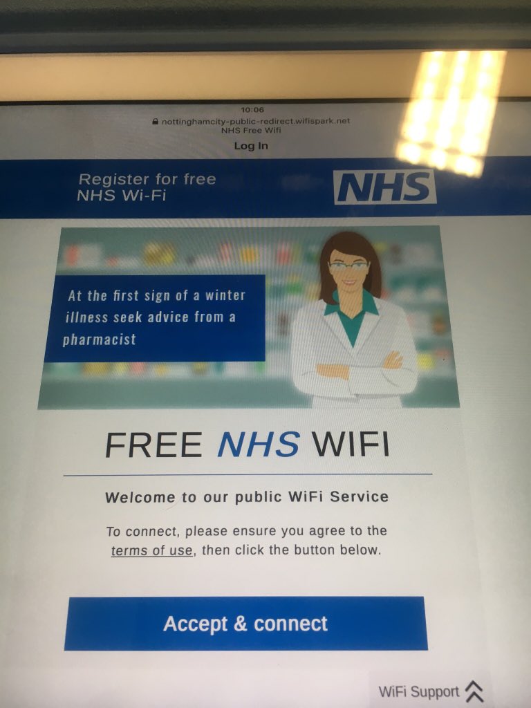 Working with a NHS network manager today who has accessed the free WiFi to access her emails and work productively from NUH this morning, has made such a difference! Great work @laura_skaife @nottmhospitals #NHSwifi