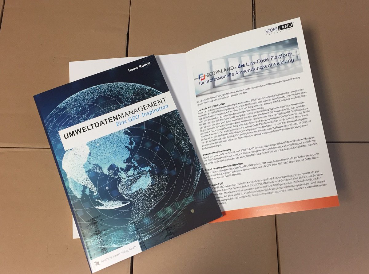 Scopeland_info's tweet photo. Heute wird auf der #INTERGEO das Buch "#Umweltdatenmanagement - Eine #Geo-Inspiration" von Heino Rudolf vorgestellt. Auch wir sind #Experte für #Geodaten, #EmbeddedGIS und #Umweltthemen. https://t.co/XdMpQt1Ztd