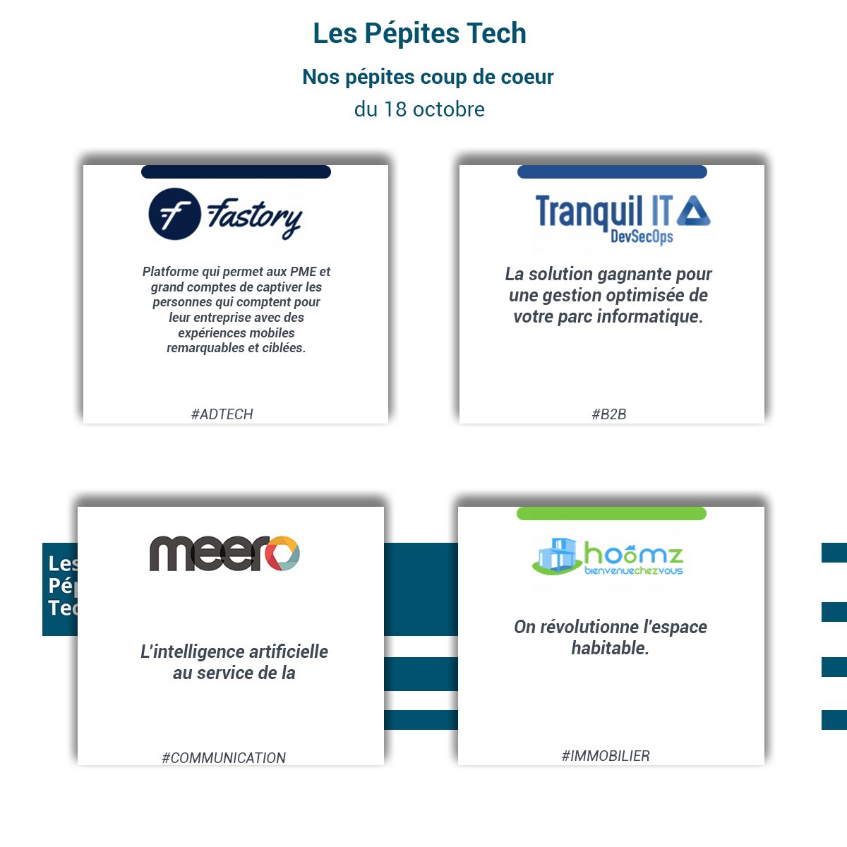 lespepitestech's tweet photo. 🚨 Les Pépites du jour sont arrivées ! 
Découvrez les innovations de @Meerophoto @hoomzfr @fastory &amp; @Tranquil_IT_Ltd 🔥
On VOTE sans plus attendre 👇
https://t.co/Ew4SQjABJq https://t.co/DB475e9Xdt