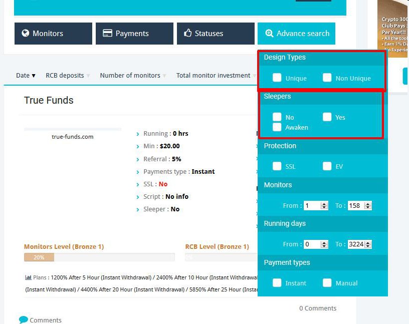 allstats_io's tweet photo. Now you can filter programs by their design (unique or not) and by being a sleeper or not. You can also choose to show awaken sites only. A cool thing to do is to filter sleeper paying sites and then sort by RCB deposits. This way it sorts all paying sleeper sites by deposits. https://t.co/OGShBsvK2E