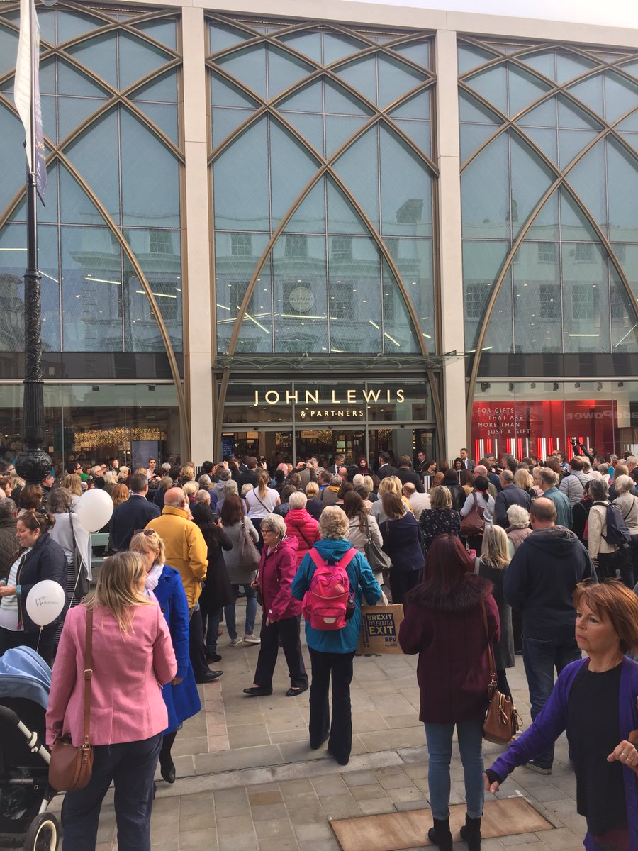 HaskollUK's tweet photo. Opening day for the new #JohnLewis store in #Cheltenham
The 115,000 sqft department store was created by re-purposing the failing Beechwood Shopping Centre &amp; adding of a striking new high street façade. Congratulations to @blackrock @jlandpartners &amp; the whole team!
#retaildesign https://t.co/pve1crZYyx