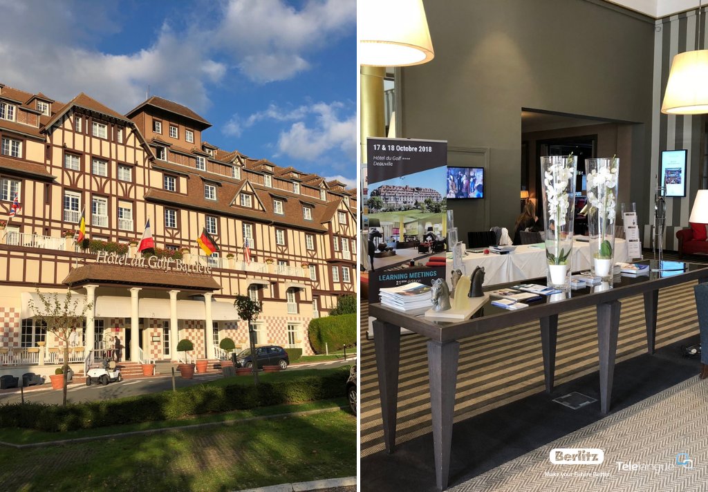 Telelangue's tweet photo. 2e journée des Learning Meetings 2018, pour découvrir les innovations de la formation professionnelle. Merci à Nicolas PESSY et à Stéphane VOLFF pour leur présence à cet évènement et leur investissement :) #deauville #innovation #elearning #formation #learningmeetings https://t.co/4amMks2Gpb