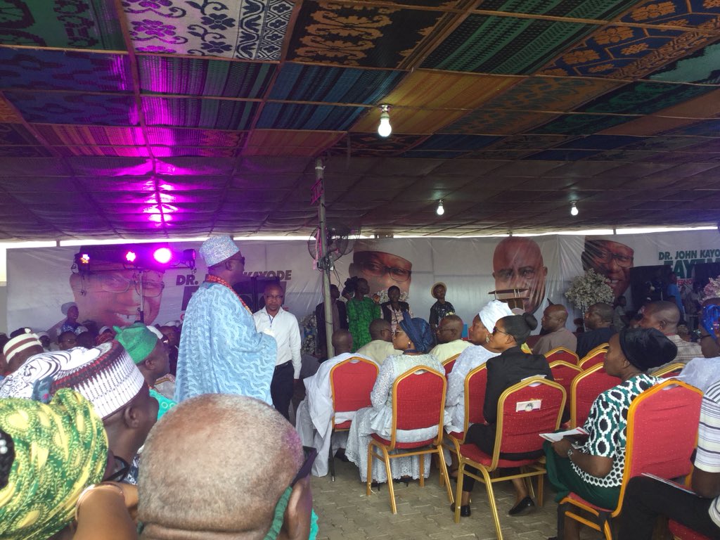 VoteFayemi's tweet photo. NOW: Inter-denominational faith service at the Government house grounds as part of the inauguration ceremony. https://t.co/WBtjmx39R4