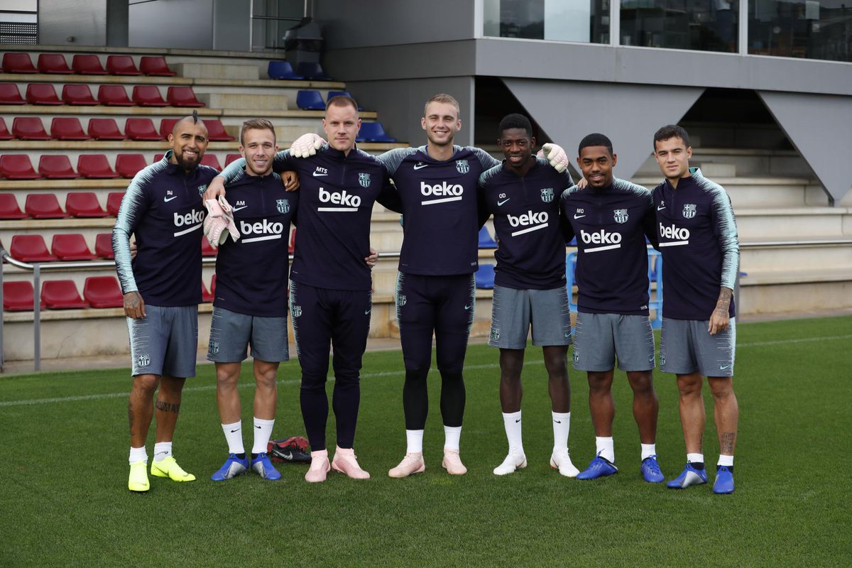 Entrenamiento del FC Barcelona.