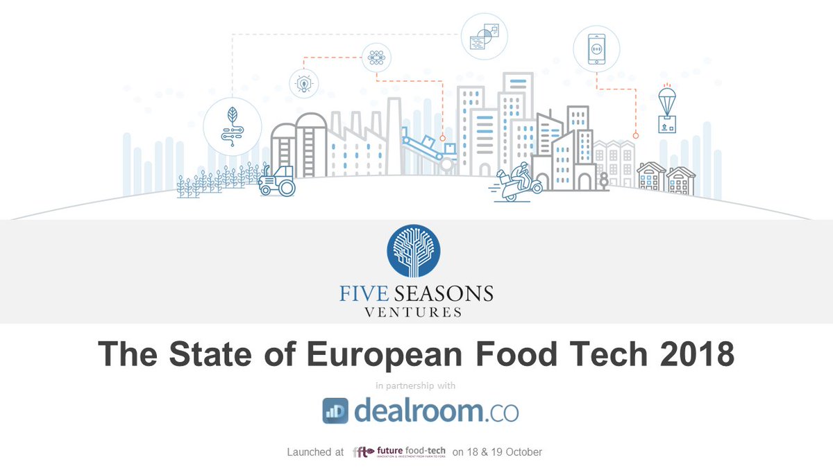 dealroomco's tweet photo. Together with @FiveSeasonsVC we just published a new report: The State of European Food Tech, avaliable for free now via https://t.co/jwrmskIMOh 
It's presented today by @ivanfarneti and @NiccoloManzoni at @foodtechinvest #FutureOfFoodtech in London https://t.co/27OeHJFwjU