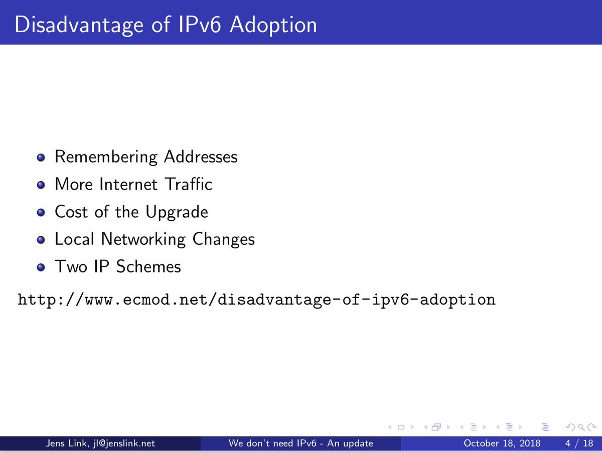 Mo7sen's tweet photo. Hey @ipv6excuses : you want to add this to the #IPv6excuses list (if not in yet) ;-)
#IPv6 #RIPE77 #IPv6bingo #StillALongWayToGo https://t.co/ryEAPDMLeO