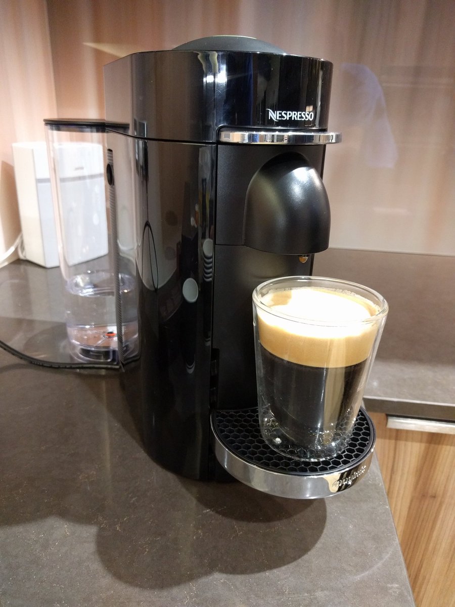 Hello #crema from the new <a href="/NespressoUK/">Nespresso UK&Ireland</a> Vertigo machines! Epic morning coffees for the staff this morning thank you!
