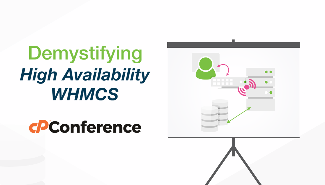 whmcs's tweet photo. If you missed Matt Pugh's talk at #cPconf on 'Demystifying High Availability WHMCS', get the low down on our latest blog on how WHMCS can be deployed in a high availability setup → https://t.co/DJSGWG053d https://t.co/rxoB3wjny6
