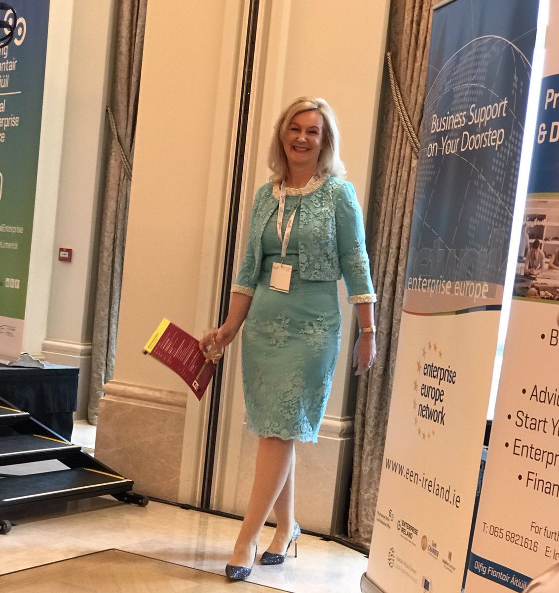 MMCDesigner's tweet photo. The incredible Dr Mary Ryan key speaker at #nwed in @adaremanor wearing @MMCDesigner #supportirishdesign #NWEDAdare https://t.co/zl7mI3CwVY