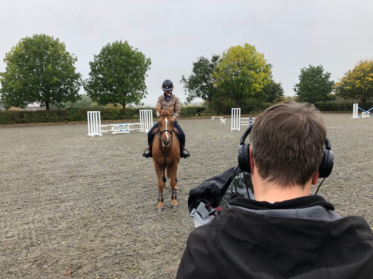 HorseAndCountry's tweet photo. Behind the scenes with the legendary @houghjumps shooting #BarnTalk and H&C #MasterclassUSA programmes. We can't wait for the shows to air 😍 @JennyRudall https://t.co/HU9o21nPhW