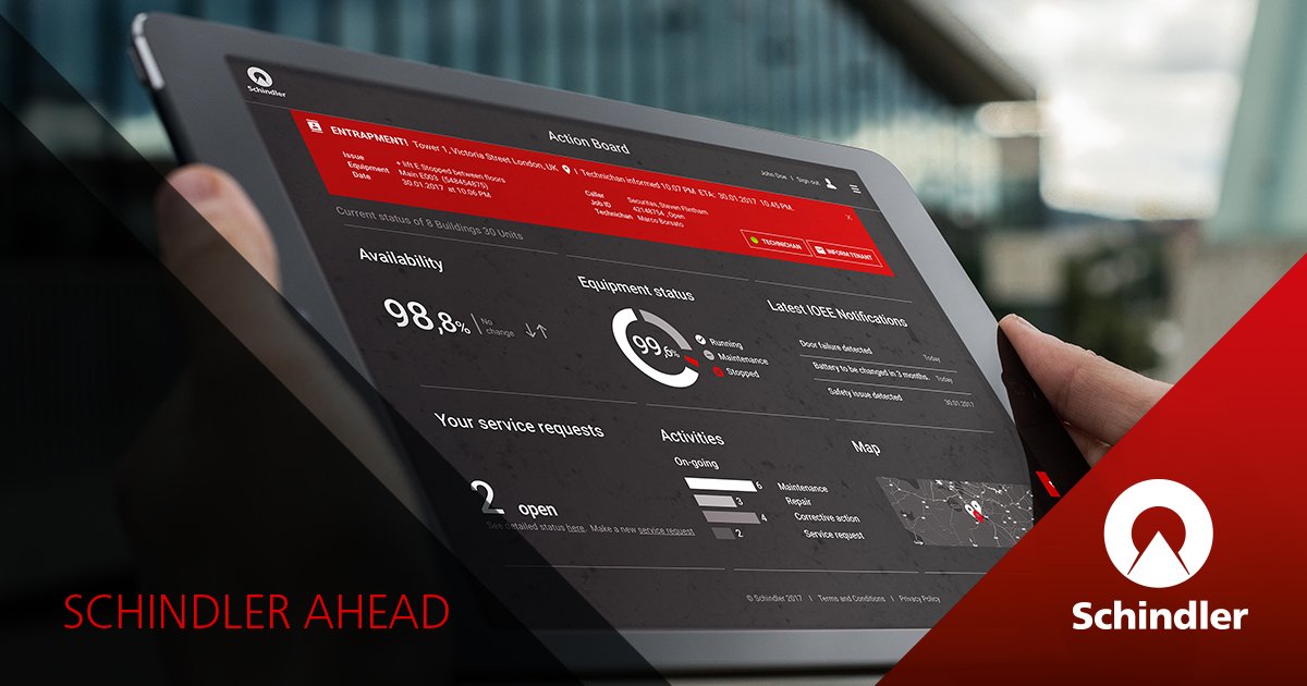 schindlergroup's tweet photo. The Schindler Ahead #ActionBoard provides real-time overview of your entire portfolio โ measurably improving response times to service issues. Visit us at @CTBUH in Dubai to learn more.
#CTBUH #SmartCities #SchindlerAhead https://t.co/LV7x0eaerq