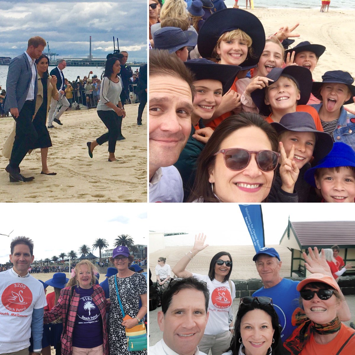 kristinedaniels's tweet photo. Thanks to Harry and Meghan for drawing attention to the great work that hundreds of Beach Patrol volunteers do every month to care for our environment! @DrRossH #CashForContainersVIC https://t.co/RfcCe5Fj9z