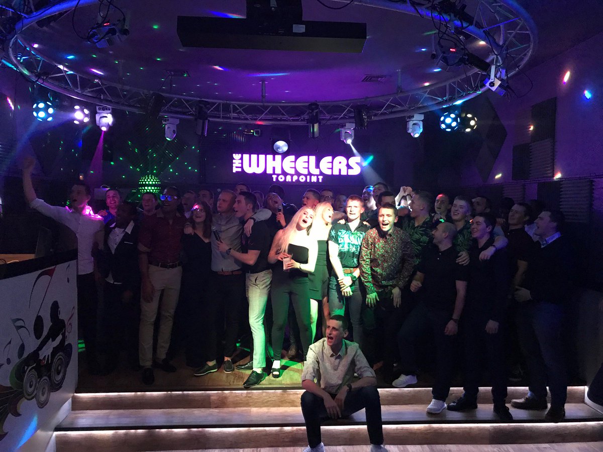 HMS_Raleigh's tweet photo. #CORNWELL13s celebrate their final week of initial naval training at their POP dinner last night. Great food, great company and of course karaoke. See you tomorrow on the parade ground. #RN #passout #sailor https://t.co/ncVTZDltQz