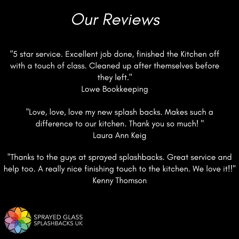 To read more reviews about our service, click the link below!

sprayedsplashbacks.co.uk/reviews