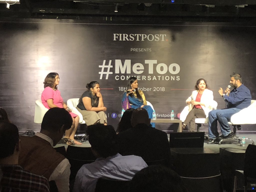 firstpost's tweet photo. Talking about the importance of gender roles, filmmaker @tanejamainhoon says that women are always raised to be powerless, while men powerful, and that’s a problem. #LetsTalkMeToo
Watch live: https://t.co/8J8RlC7b36 https://t.co/aE9wFmy2Ft