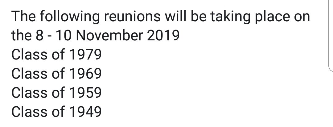 KingEdVIISchool's tweet photo. #ReunionGroups @KingEdVIISchool #OBA #SaveTheDates
Red Brothers pencil in these dates now & make sure you have sent updated contact details to @DerronvE #RedArmy #redassociation https://t.co/Y9Icvrtr0x