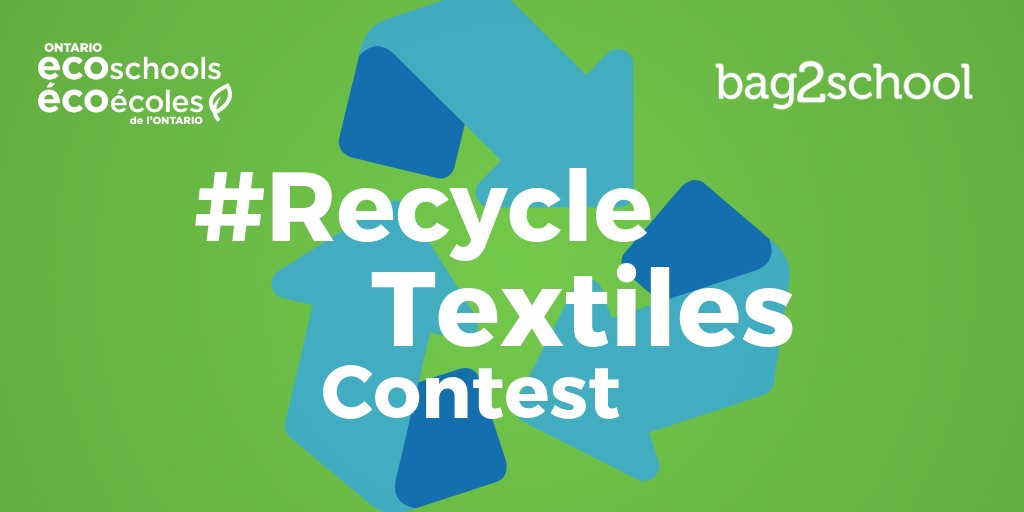 EcoSchoolsCAN's tweet image. DYK: 80% of textile waste in North America ends up in landfills? Register now for the #RecycleTextiles Contest presented in collaboration with @bag2schoolna. Earn money and get the chance to win a water refill station for your school! Learn more: ow.ly/vJg530maZHa