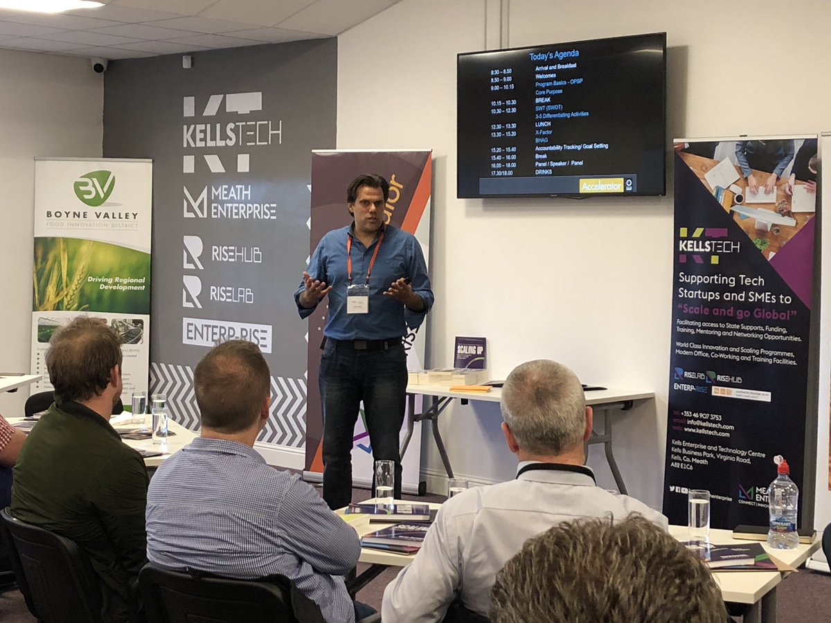 GaryOMeara_'s tweet photo. The inaugural #EOAccelerator (Ireland) training day is well underway @KellsTech_ Hub. #Strategy is the theme for today and the #entrepreneurs are being put through their paces by international EO Accelerator trainers and @EO_Irl coaches @MeathEnterprise #ScalableByDesign #Meath https://t.co/MRWGFkSCkX