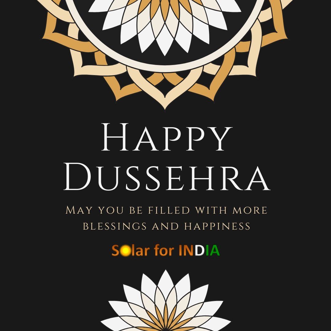 SolarIndiaBlog's tweet photo. SolarforIndia wishes all a very Happy Dussehra!
#SolarinFuture #SolarInIndia #SolarIndustryNews #SolarInventions #SolarNews #SolarPower #SolarPowerProjects #India #GoGreen #CleanIndia #HappyDussehra #Festival #Indore #DurgaPuja #Navratri #Dussehra #Dussehra2018 #SolarforIndia https://t.co/MStDUCkjJr