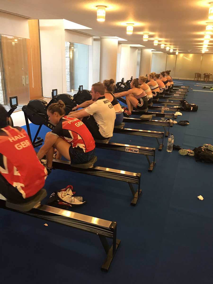 PaulTho66878200's tweet photo. @archerygb and @BritishRowing  teams on the ergo training at  @keio_university, Tokyo shortly before drawing the bow! Teamwork makes the dream work with @TeamGB Being the best and fastest guests in Tokyo! @PaulFordBOA https://t.co/pHXzxHJfb8
