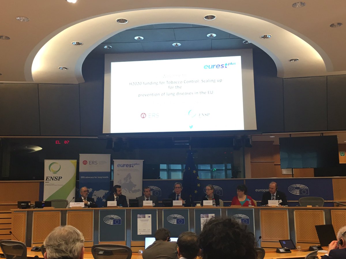 StvFdz's tweet photo. G. Pargneaux & V. Andriukaitis open and welcome the participants in the @eurestplus @ERSTalk @enspbrussels event, with participation of coordinators of @EU_H2020 @gacd_media funded projects @TackshsProject #Freshair #Smokefreebrain #TBproject #tobaccoresearch #H2020 #HorizonEU https://t.co/mGjqWAkhXY