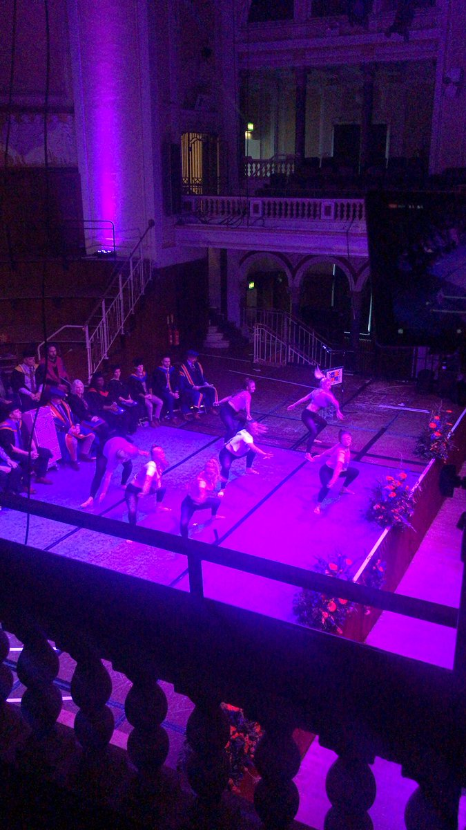 hullcollegegrp's tweet photo. What a treat! Our BA Hons dance students are performing a surprise routine at todayโs #graduation ๐๐ป #hcgraduation https://t.co/HVt0JPw3Ok
