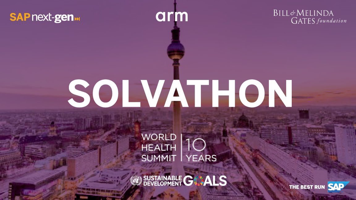 rosenbergann's tweet photo. Proud of being supporting the #Innovation #Solvathon as part of the @gatesfoundation @Arm @HPI_DE @GesundCloud & @SAPNextGen partnership where we will solve for world health 🌍 #Goal3 in the Grand Challenges Annual Meeting 2018 #WHS2018 #GlobalGoals https://t.co/VxmA2U2Rhj
