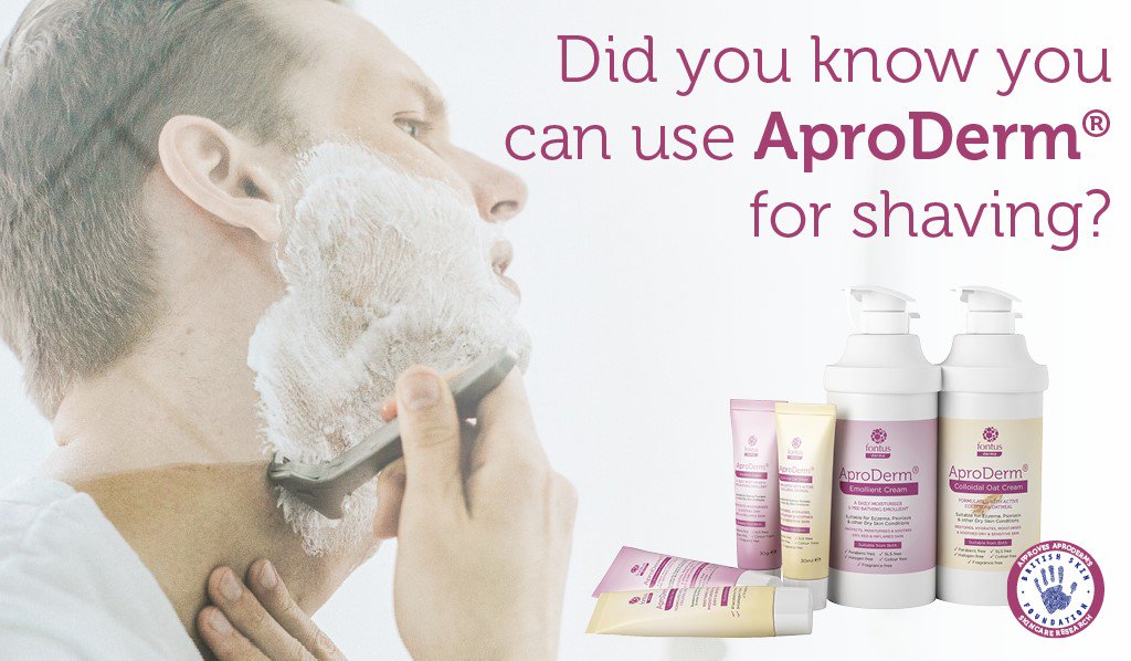 AproDerm's tweet photo. #Nobeardday Did you know that you can use #AproDerm #ColloidalOat & #Emollient Creams instead of shaving foam? Well you can! Work great and #moisturise, but they also help #protect skin from the harsh drying effects of most shaving foams. #Shaving #Mensskincare #menshealth https://t.co/NdDz4OH2YE