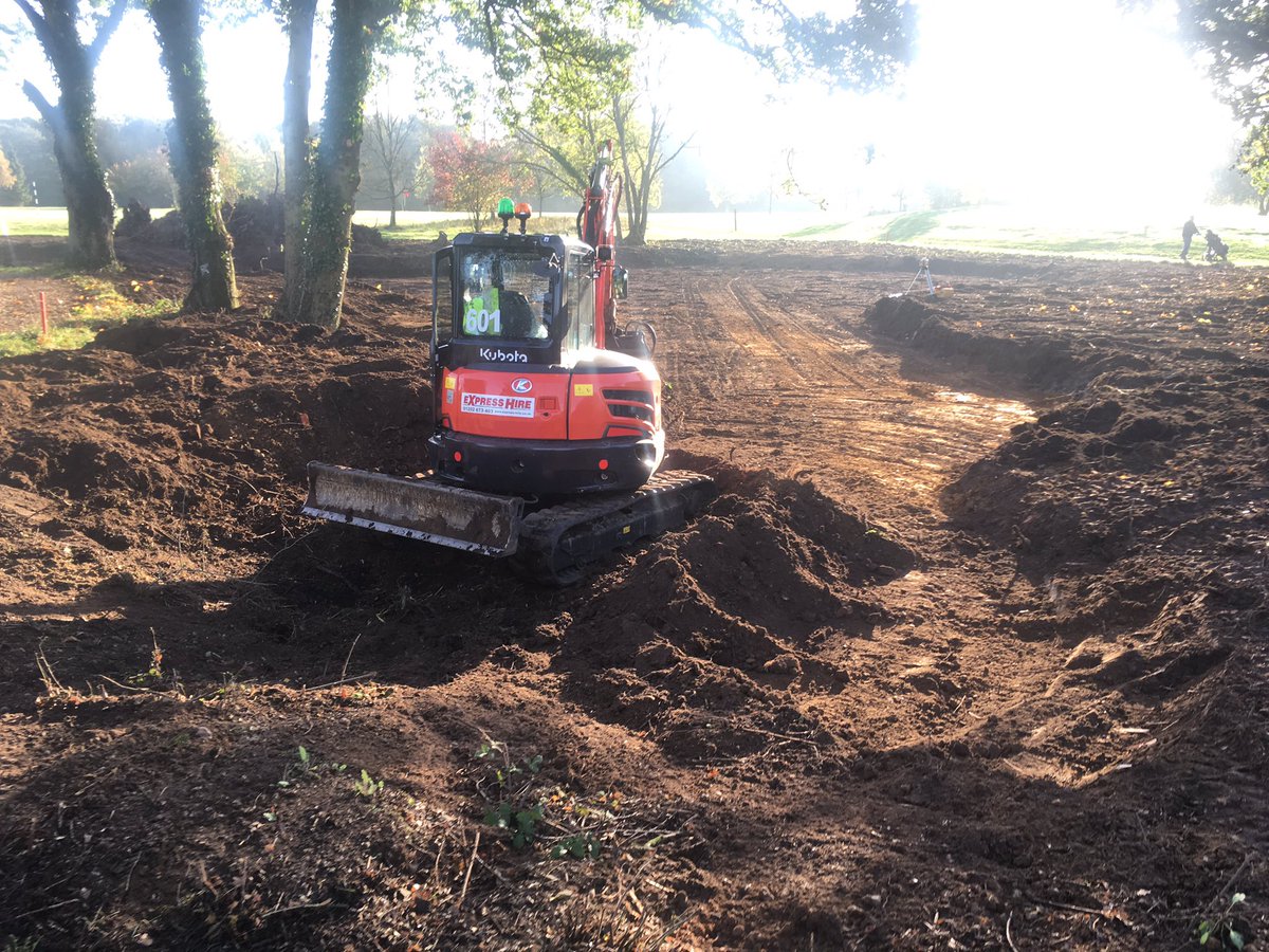 Great weather for the project work today! The previously unmanaged area between the 7th and 10th greens has been landscaped to provide an attractive wetland environment.