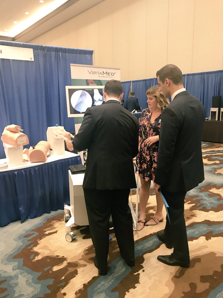 VirtaMed's tweet photo. We are in Amelia Island at the annual Eastern Orthopaedic Association's meeting #EOA2018 with a fully loaded ArthroS™ #arthroscopy simulator. Come and train on the knee, shoulder, hip, and ankle in booth 53!

#orthopedics #MedicalSimulation #VRinhealthcare https://t.co/UwcDwk13PU