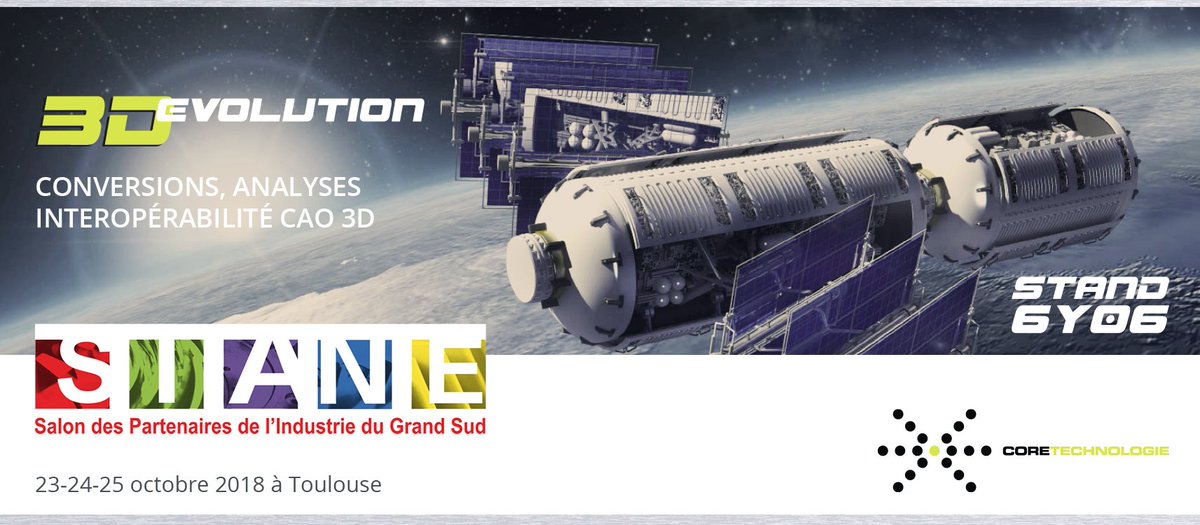 SophieGarofalo's tweet image. #CADUsers #BE ⭕️ Vous travaillez avec CATIA, Creo, NX, SolidWorks ou Inventor ? Parfait ! Parlons #Conversions et #Analyses CAO 3D sur notre stand #6Y06 les 23, 24, 25 octobre au #SIANE 🔬 Prenez de l'avance 👉 découvrez 3D_Evolution coretechnologie.com/fr/produits/3d… et contactez-nous