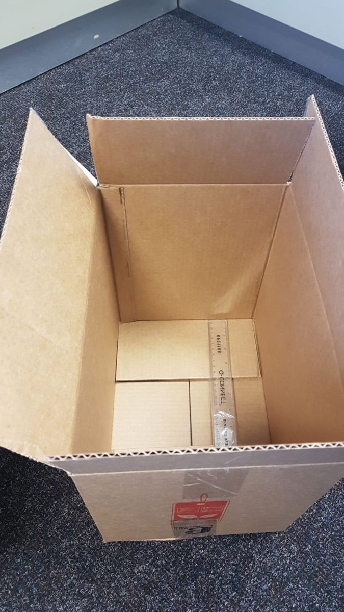 Dubsforsam's tweet photo. My wife ordered a ruler from a stationary company. A .50c ruler in a .60c box with €1 delivery fee for the company. An example of how to lose money as a business. #keepitlean #waste https://t.co/4iSRY8pu9w