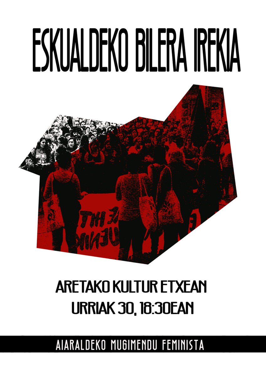GOGORATU! Urriak 30ean, 18.30etan hitzordu garrantzitsua daukagu Aretako Kultur etxean.

Ikasturteko erronkei gogoz heldu eta #martxoak8 greba antolatzen hasi, apostasia egiteko plana, jaietako balorazioak, protokoloak... Animatu, izugarria egingo dugu!!! 😈
