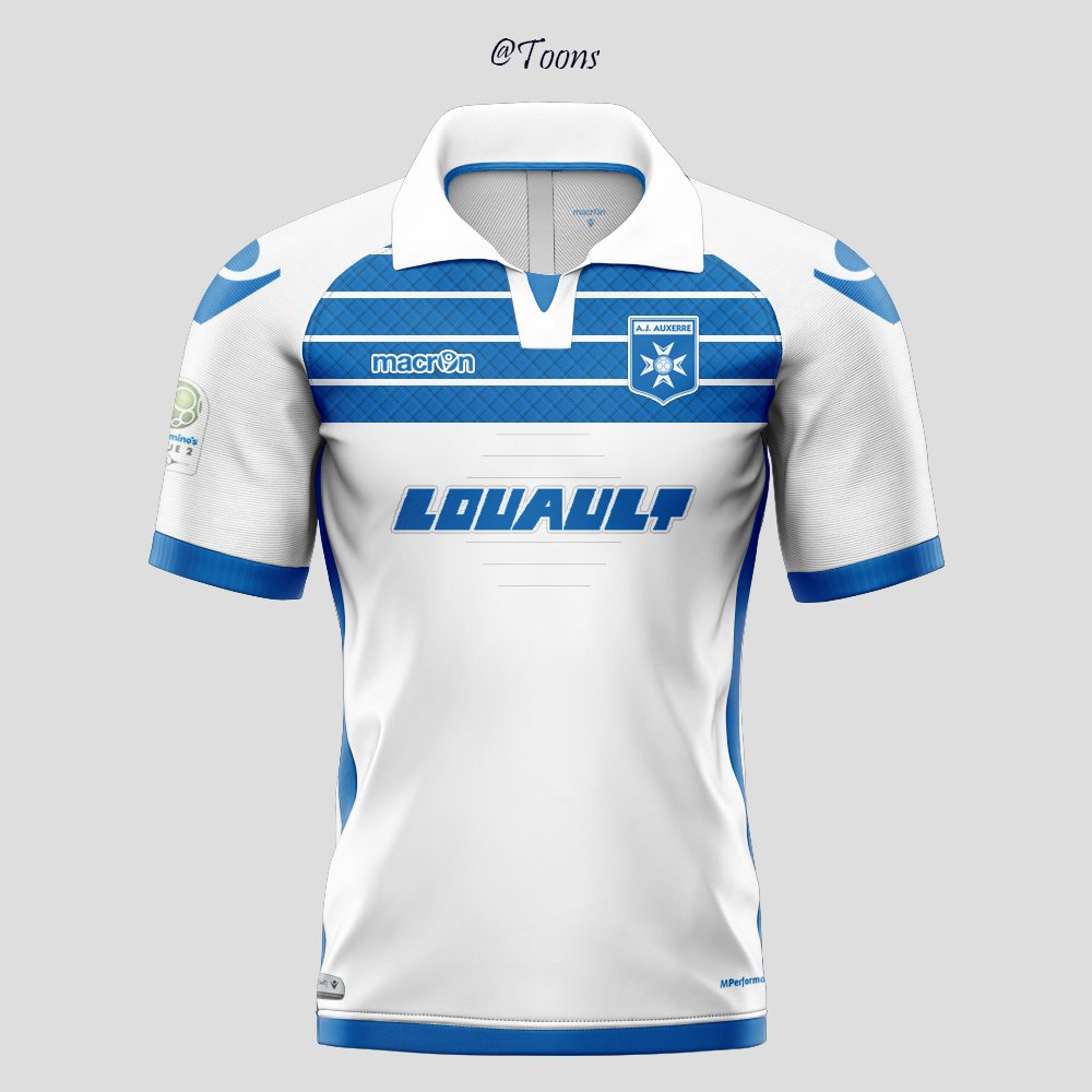 Tooonss's tweet photo. AJ Auxerrre #aja #auxerre #GuyRoux #AJAASB #macron #louault #ligue2 #teamAja #football #footballjersey #footballkit #conceptkit https://t.co/Erk6Emgz7b