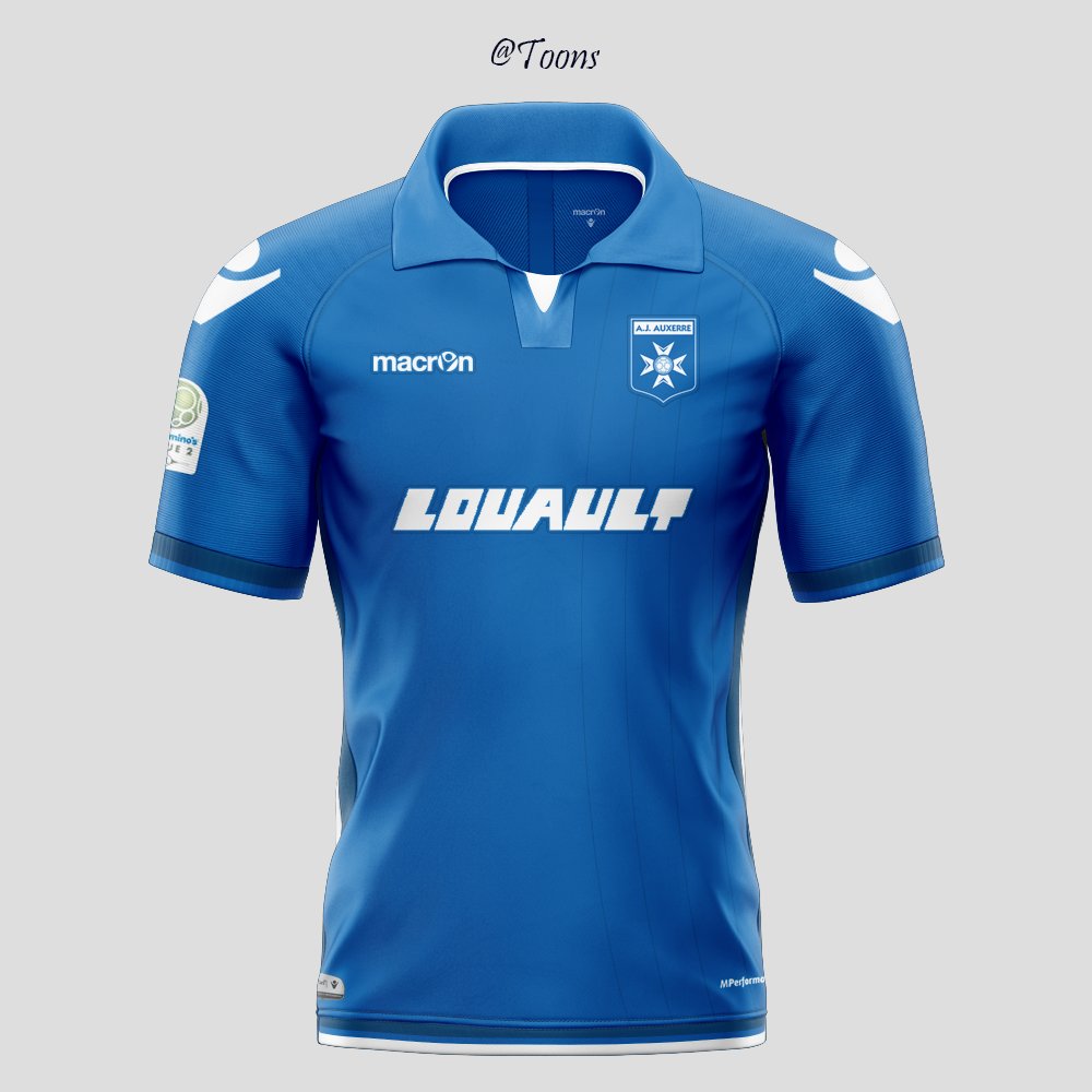 Tooonss's tweet photo. AJ Auxerrre #aja #auxerre #GuyRoux #AJAASB #macron #louault #ligue2 #teamAja #football #footballjersey #footballkit #conceptkit https://t.co/Erk6Emgz7b