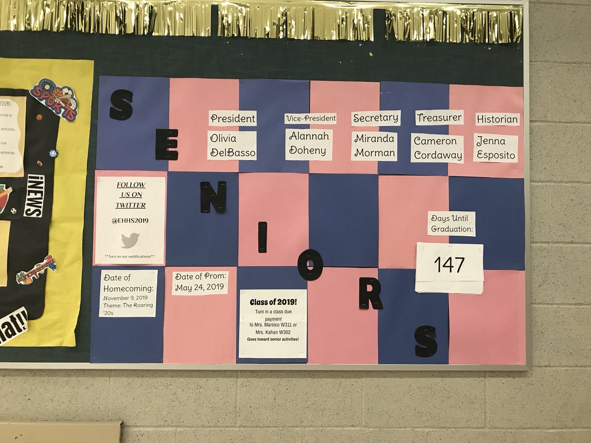Check out our new bulletin board downstairs which includes the countdown to graduation 🤪🎓