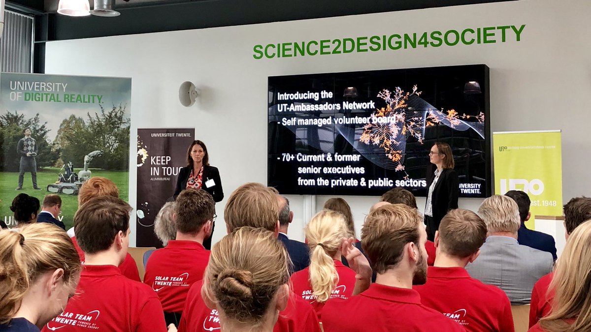 AtillaKerpisci's tweet image. Full house! Our UT Ambassadors meet all our UT Student Teams: Solar Team, Solar Boat, Green Team, Robo Soccer Team, A3T Drone Team and Electric Superbike Team! Inspiration and support. Great combination this afternoon! #UniversityofTwente #HighTechHumanTouch