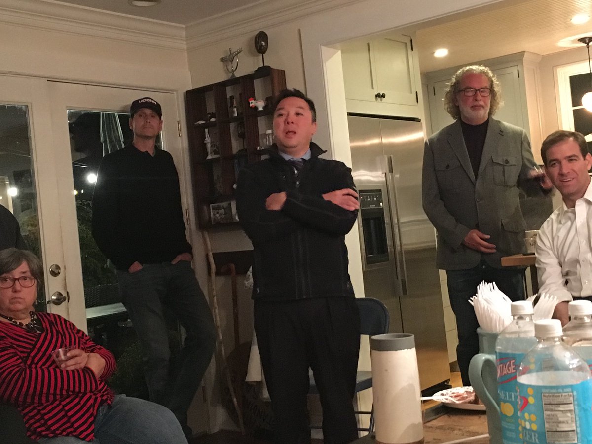 TeamEleni's tweet photo. Packed house in Collinsville last night with @WilliamTongCT and @MayorBronin — voters asking great questions about family separations, women’s reproductive health, and the state of education in Connecticut. 19 days until Election Day. Get out there and meet your candidates. https://t.co/YCnaV1uxl1