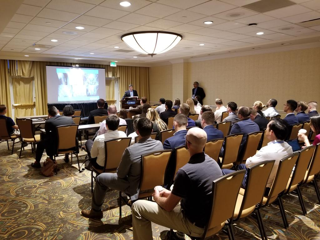 Packed house <a href="/BigOrthoTrauma/">CMC Ortho Trauma Fellowship (Atrium Health)</a>  fellowship information session.  Lots of alumni here to support and answer questions for candidates @OrthoTraumaAssn #OTA2018 <a href="/rseym01/">Rachel Seymour, PhD</a> <a href="/ssims001/">Stephen Sims</a> <a href="/MKarunakarMD/">Madhav Karunakar, MD</a> <a href="/JosephHsuMD/">Joseph R. Hsu, MD</a> @LBKempton <a href="/KevinDPhelpsMD/">Kevin D. Phelps, MD</a> <a href="/AndrewTChenMD/">Andrew T Chen</a> <a href="/CodyLEvans1/">Cody L. Evans</a>