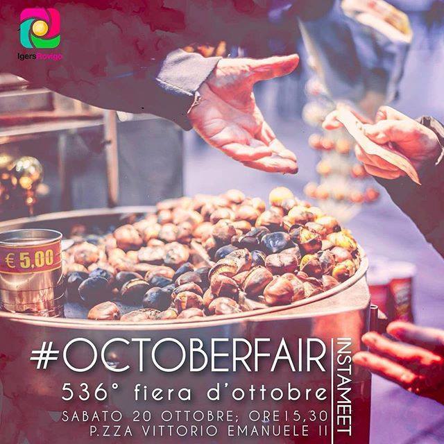 Sabato 20 ottobre, Rovigo, fiera d'ottobre e street photography. Se vi piacciono le sfide, non potete mancare! Luci, castagne, mandorle e l'immancabile piadina: la fiera d'ottobre è finalmente alle porte! L'evento che ospita circa 300 bancarelle provenie… ift.tt/2Cqehkm