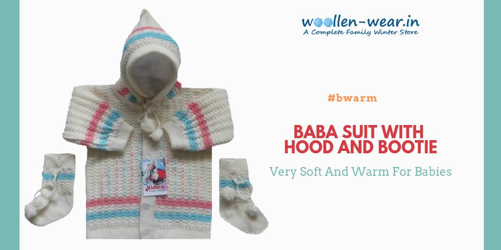 woolenwear's tweet photo. Baba suit with Hood and Bootie which is very soft and warm for babies #bwarm #woollenwear #woollenwear #woolenwear #woolclothes #winterwear #winterclothing #babybabasuit #babasuit #babysuit #babasuitforbaby read more at : https://t.co/3mzlexqfQB https://t.co/tmeLcNbzSp