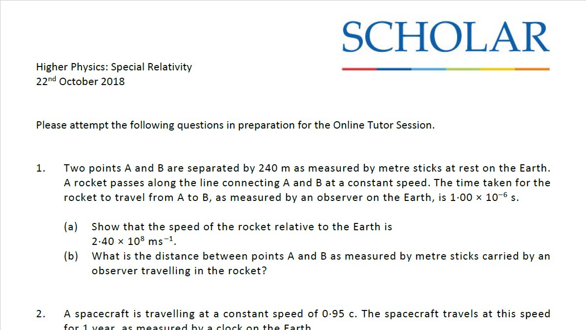 SCHOLAR on Twitter: "Studying Higher Physics? Try our ‘Special