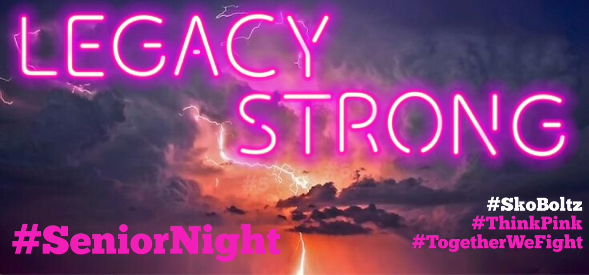 Coach Rider (@coachkrider) on Twitter photo Today is game day! Today is Senior Night! Under the lights at North Stadium 🏟 what more could you ask for?! Wear your 💕PINK BOLTZ💕 and get LOUD!!! ⚡️⚡️⚡️
#SeniorNight
#ThinkPink
#TogetherWeFight
#LegacyStrong Today is game day! Today is Senior Night! Under the lights at North Stadium 🏟 what more could you ask for?! Wear your 💕PINK BOLTZ💕 and get LOUD!!! ⚡️⚡️⚡️
#SeniorNight
#ThinkPink
#TogetherWeFight
#LegacyStrong
