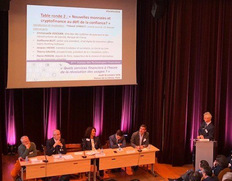 SBS_Software's tweet photo. [ÉVÉNEMENT] #TechFin2018  " Il y une accélération de l'APIsation de la cryptofinance du monde bancaire : On nous commande des usages de #blockchain et non plus des proove of concept" @Guillaume_Blot , Senior Vice-President, Chief Digital &amp; Innovation Officer @SopraBanking . https://t.co/xtl0cs8fNA