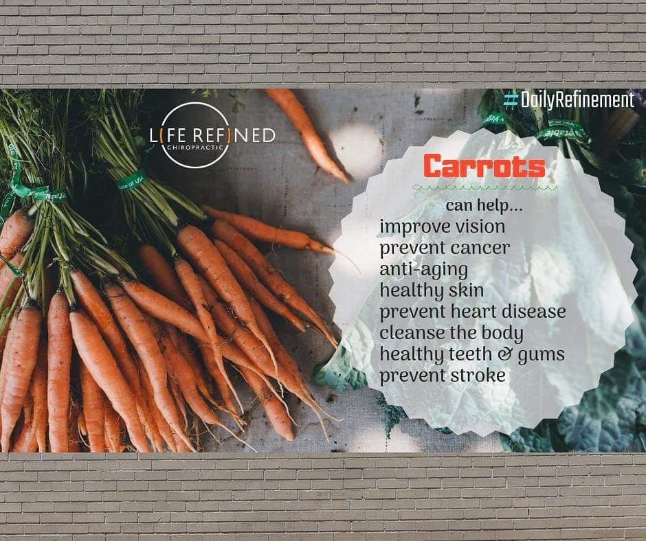 LifeRefined33's tweet photo. There are quite a few reasons we should be munching on carrots!

#liferefined #chiropractic #chiropracticcare #drblume #noblesville #noblesvilleindiana #natural #healing #healthy #eatright #nutrition #carrots #factsofhealth #dailyrefinement https://t.co/FL4nBSgsZe
