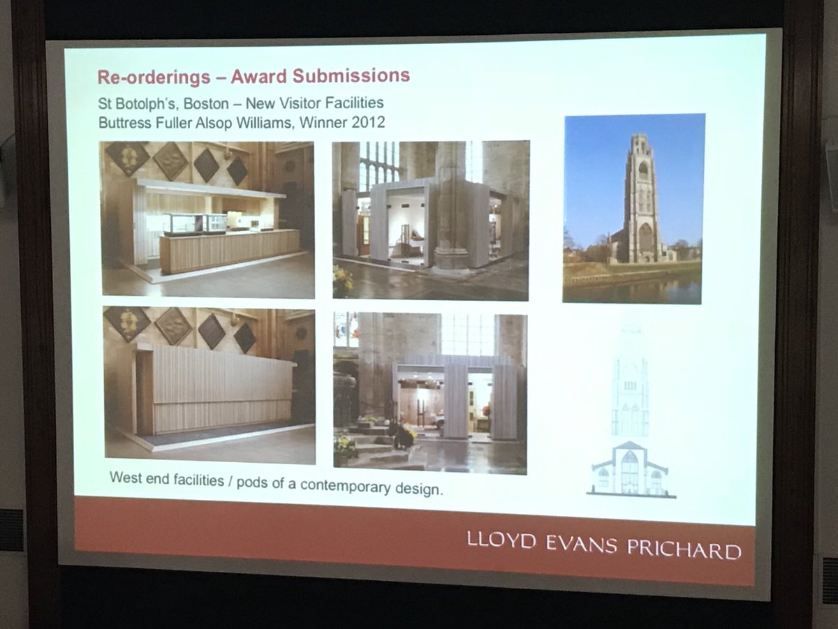 IHBC_NW's tweet photo. Mark Pearce of @LEPArchitects presents fascinating examples of reordering. Good use of pods by @buttressarch and @OMIArchitects #ihbcworship https://t.co/KBlMlm7w6h