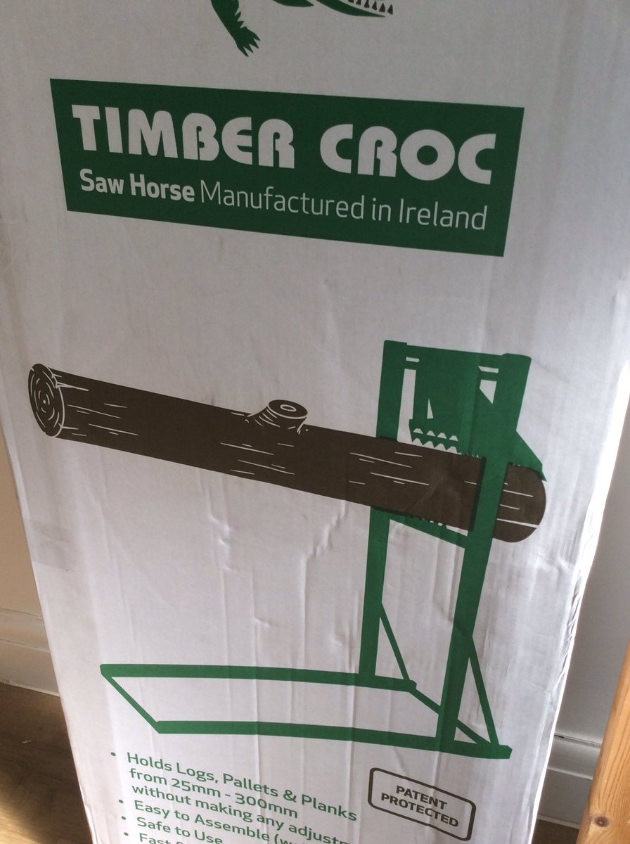 thehenhousefarm's tweet photo. Really Looking forward to getting out the #timbercroc and working my way through last years log pile that’s been tutting and rolling its eyes at me all year lol! Great service from the Timbercroc staff as well. This will be a much improved product compared to my old sawhorse. https://t.co/v54WtOdaNs