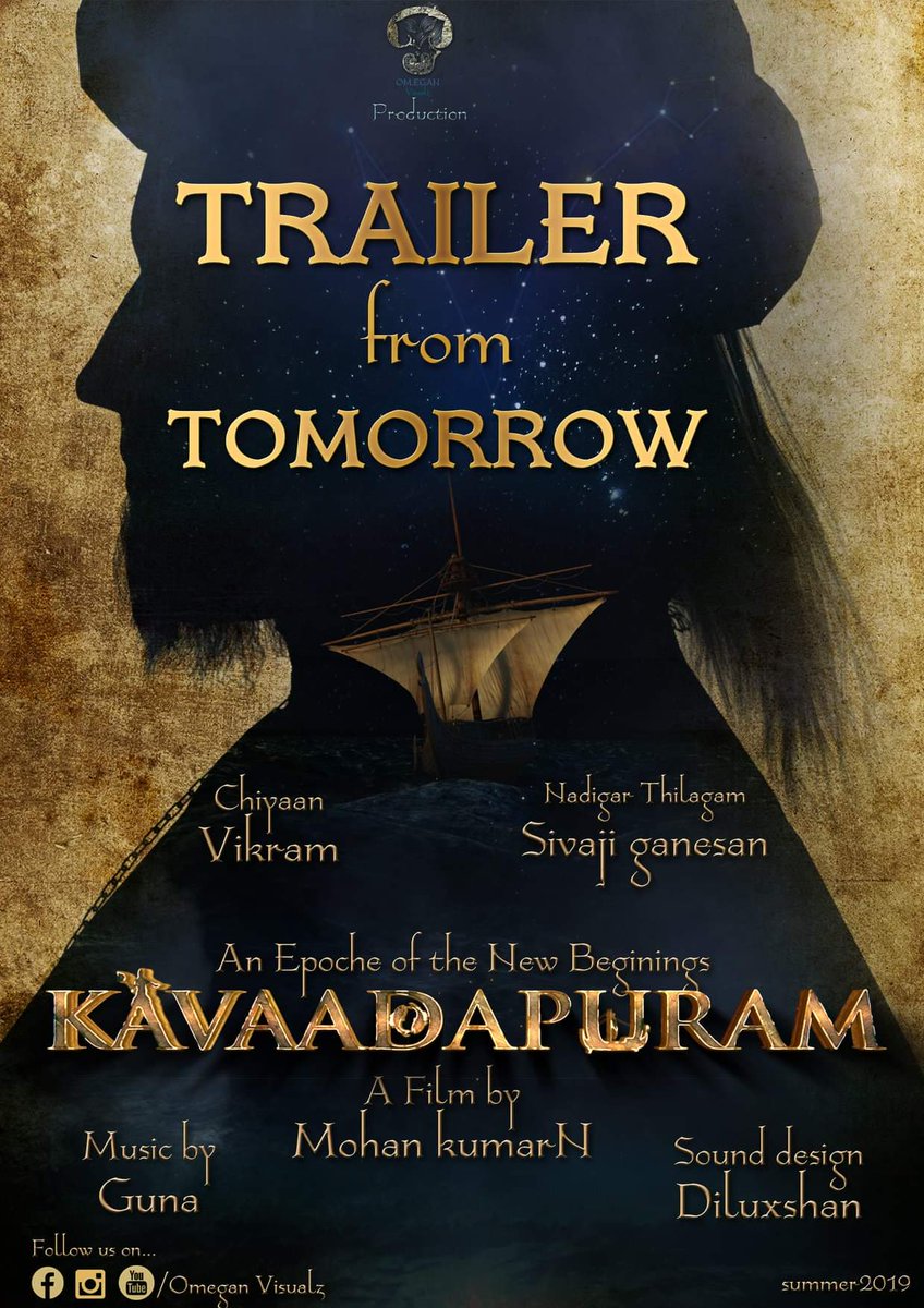 Saba9696David's tweet photo. #kavaadapuram (a independent film) trailer from tomorrow #ChiyaanVikram #Trisha #sivajiganesan  #28YearsOfVersatileVIKRAM #28YearsOfVikramism #Chiyaanism https://t.co/fkk81OGGCD