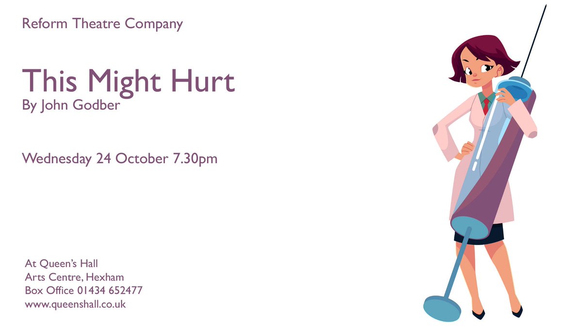 QueensHall's tweet photo. This Might Hurt by John Godber... next week at QHA! 
https://t.co/ZdugWsg8fi https://t.co/MnQSkN7GtZ
